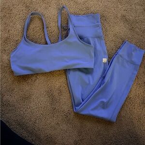 Vuori French Blue Daily Leggings & Yosemite Sports Bra Set
